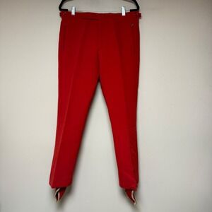 Bogner Ski Pants Women 31 Red Excellent Vintage Stirrup High Waist Olympic 80s